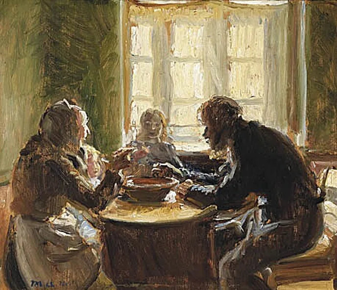 Wollesen ailesi masada. - Michael Peter Ancher