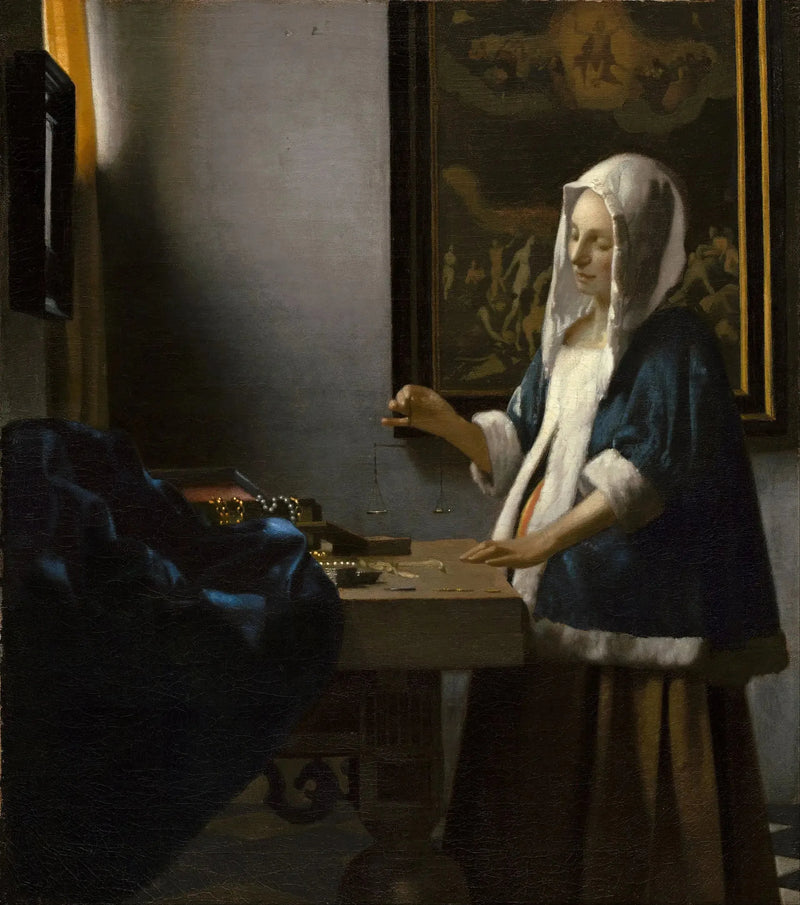 Ağırlıkla Kadın - Johannes Vermeer