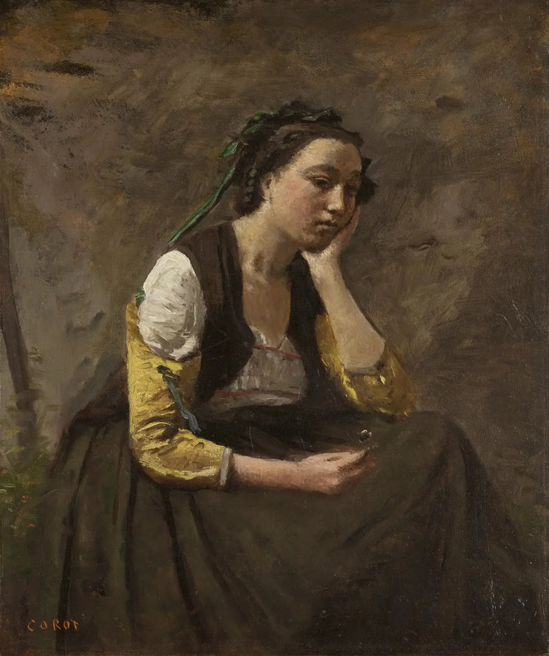 Kadın Düşüncesi - Jean-Baptiste Camille Corot