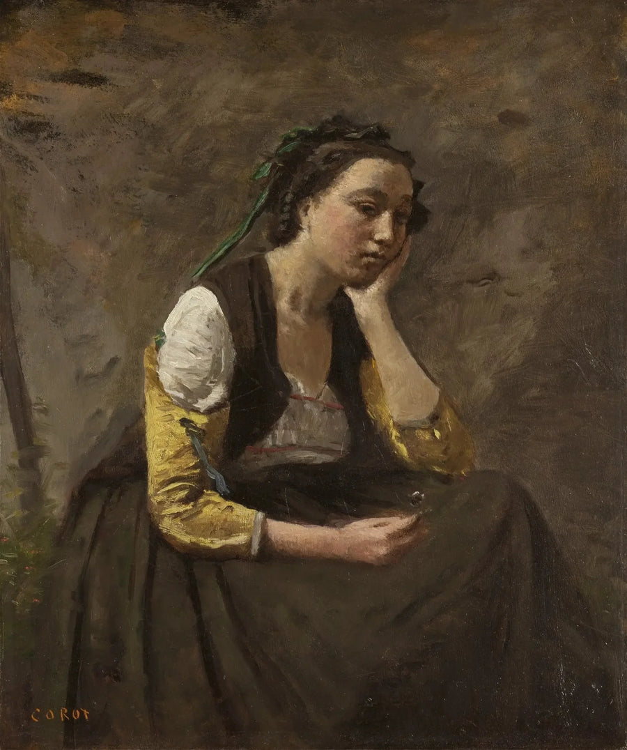 Kadın Düşüncesi - Jean-Baptiste Camille Corot