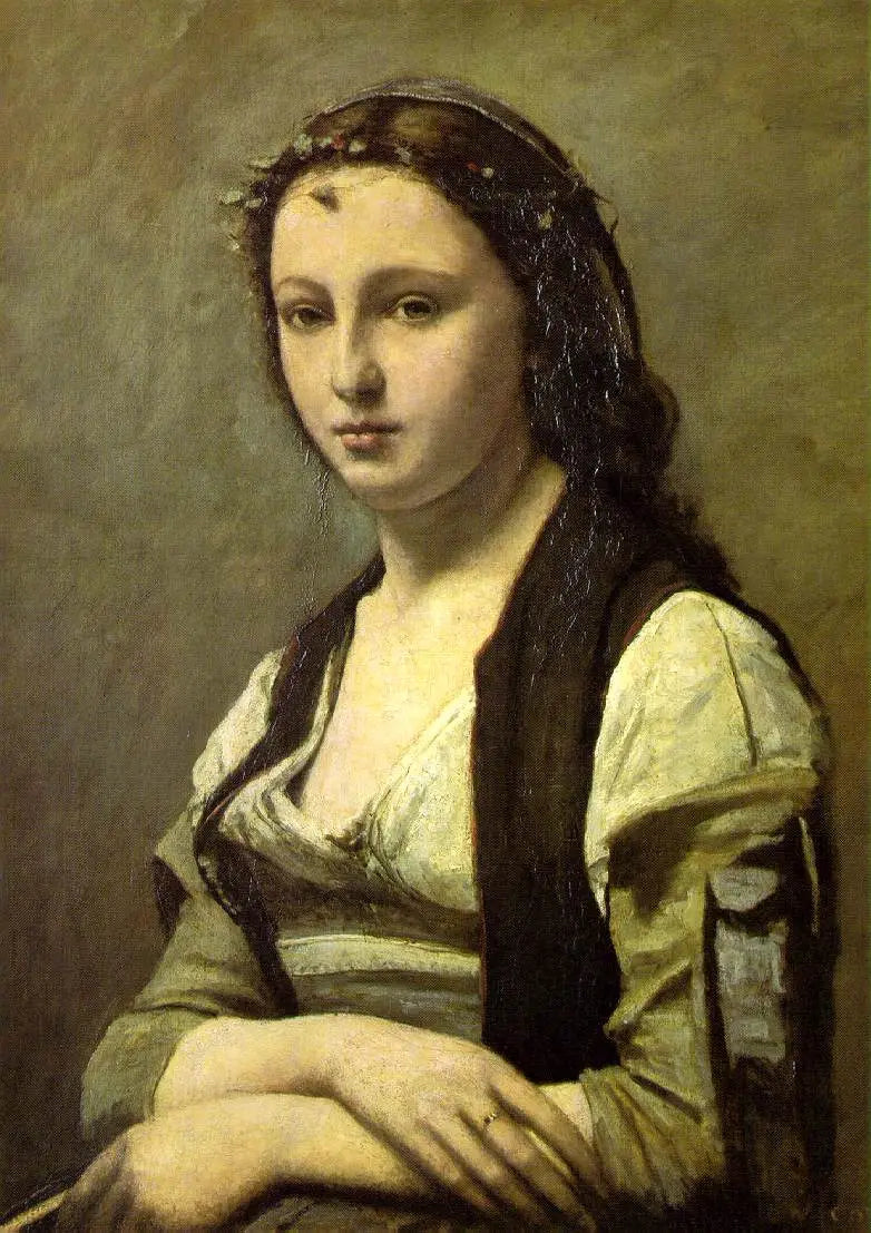 İnci Küpeli Kadın - Jean-Baptiste Camille Corot