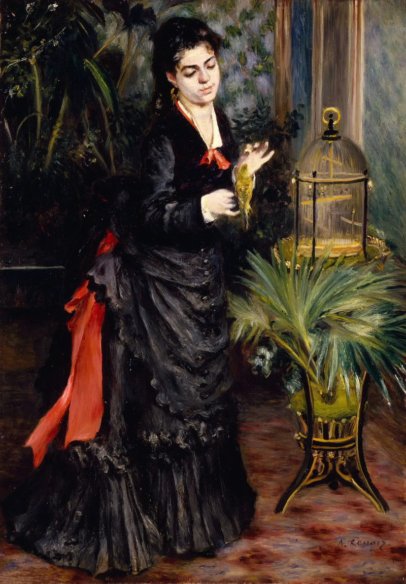 Papağanlı Kadın - Pierre-Auguste Renoir