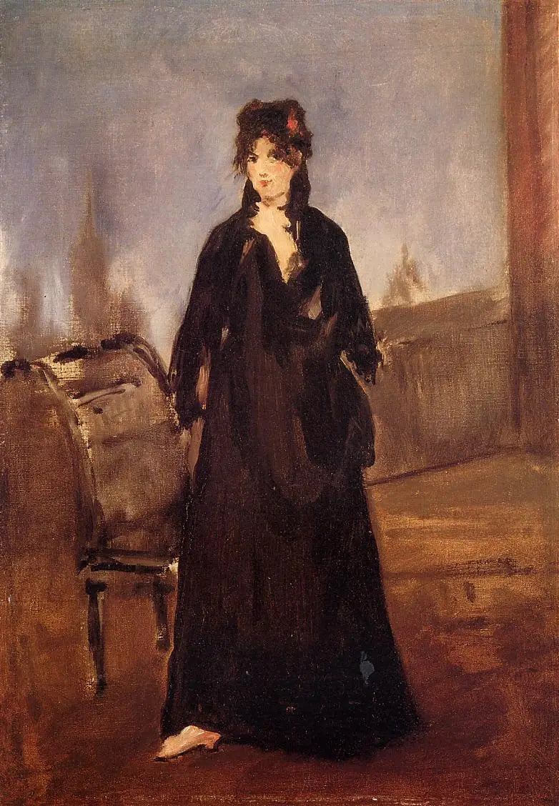 Pembe Ayakkabılı Kadın (Berthe Morisot) - Édouard Manet