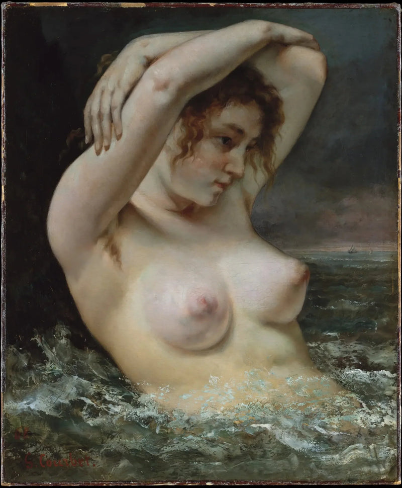 Vücut ve Dalgalarda Kadın - Gustave Courbet