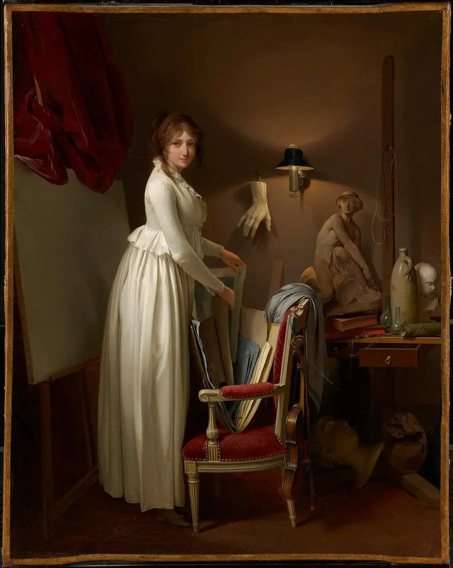 Sanatçının atölyesindeki kadın - Louis-Léopold Boilly