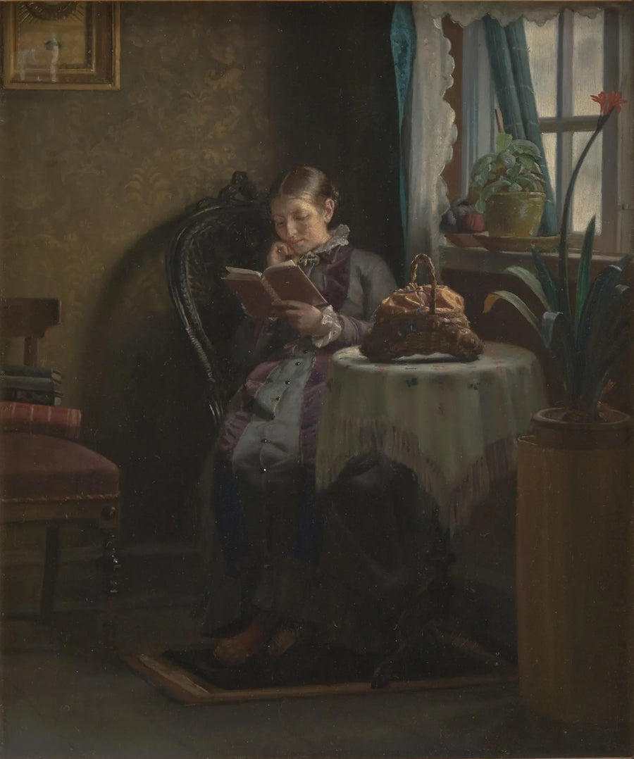 Sanatçının Kadını Okuyor - Michael Peter Ancher