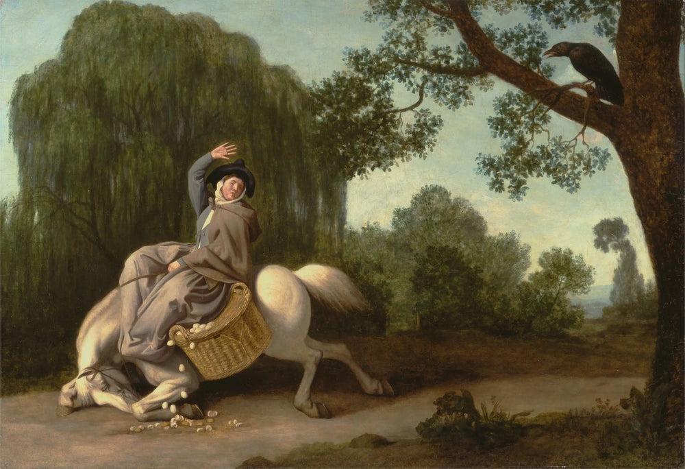 La Femme du fermier et le corbeau - George Stubbs - Alpha Reproduction