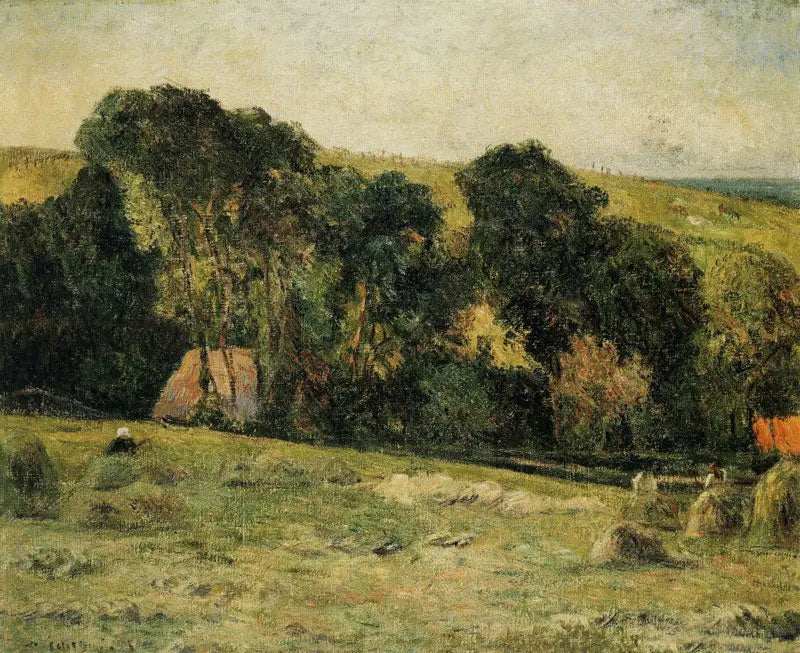 Dieppe Çevresinde Saman Biçme - Paul Gauguin
