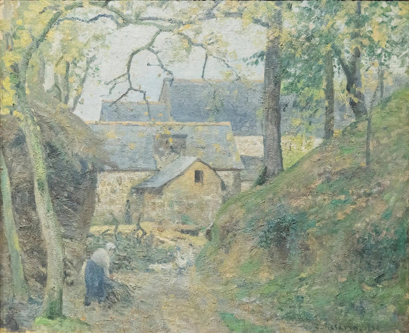 Montfoucault'taki Çiftlik - Camille Pissarro