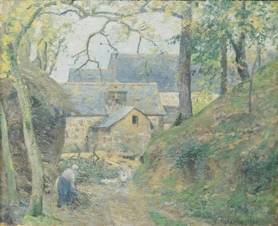 Montfoucault'taki Çiftlik - Camille Pissarro