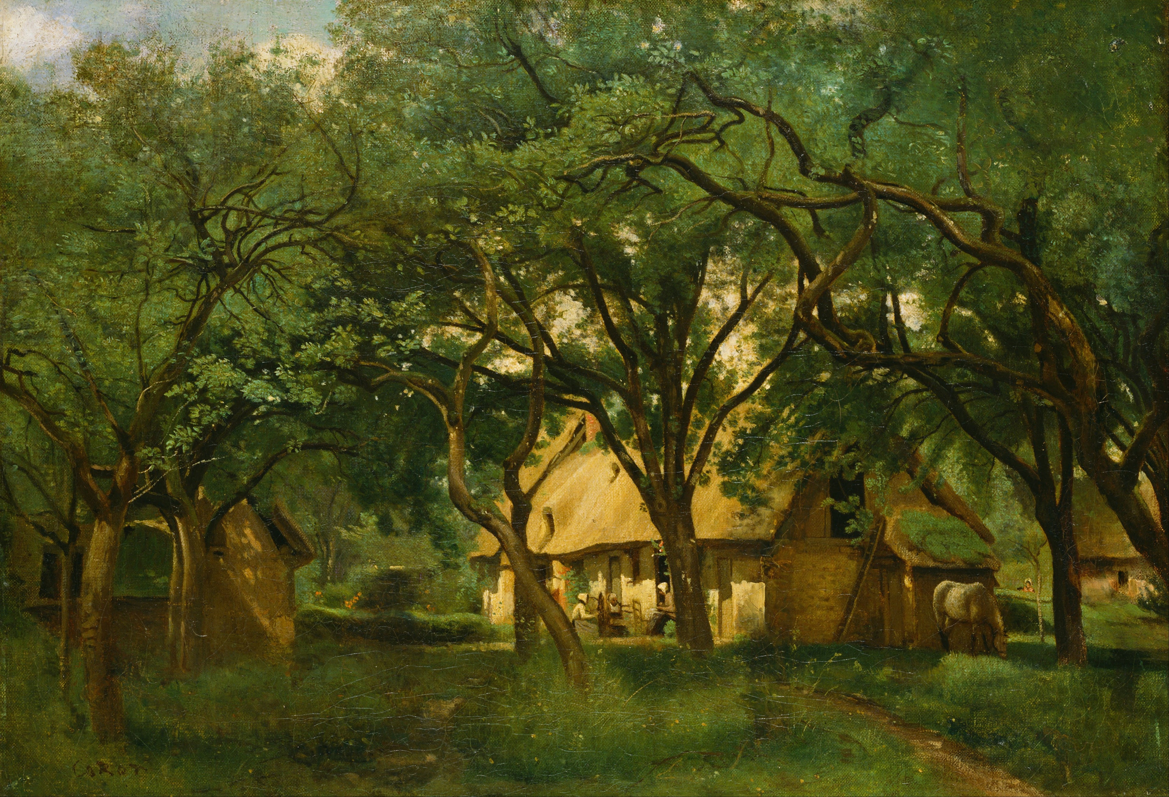 La Ferme Toutain à Honfleur - Jean-Baptiste Camille Corot