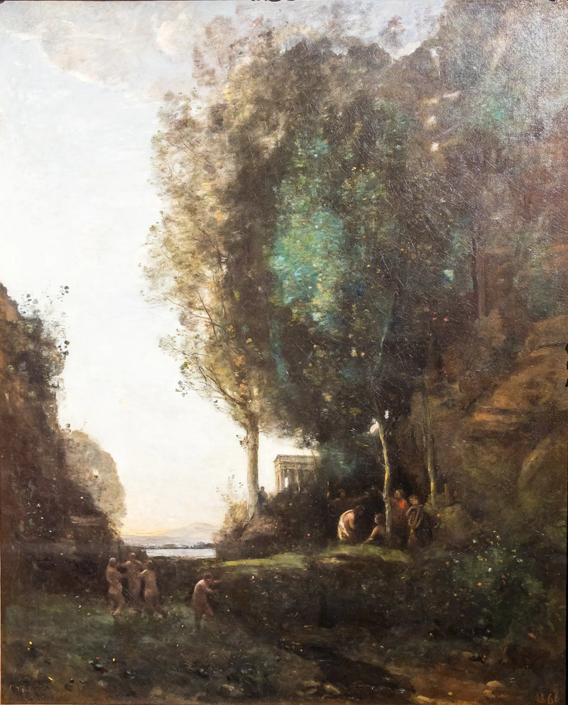 Bacchus Bayramı (Akşam) - Jean-Baptiste Camille Corot