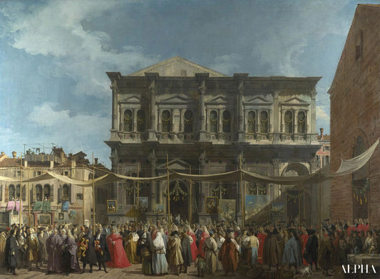 La fête de Saint Roch à Venise - Giovanni Antonio Canal - Reproductions de tableaux et peintures haut de gamme