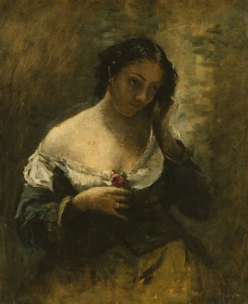 Gülümseyen Kız - Jean-Baptiste Camille Corot