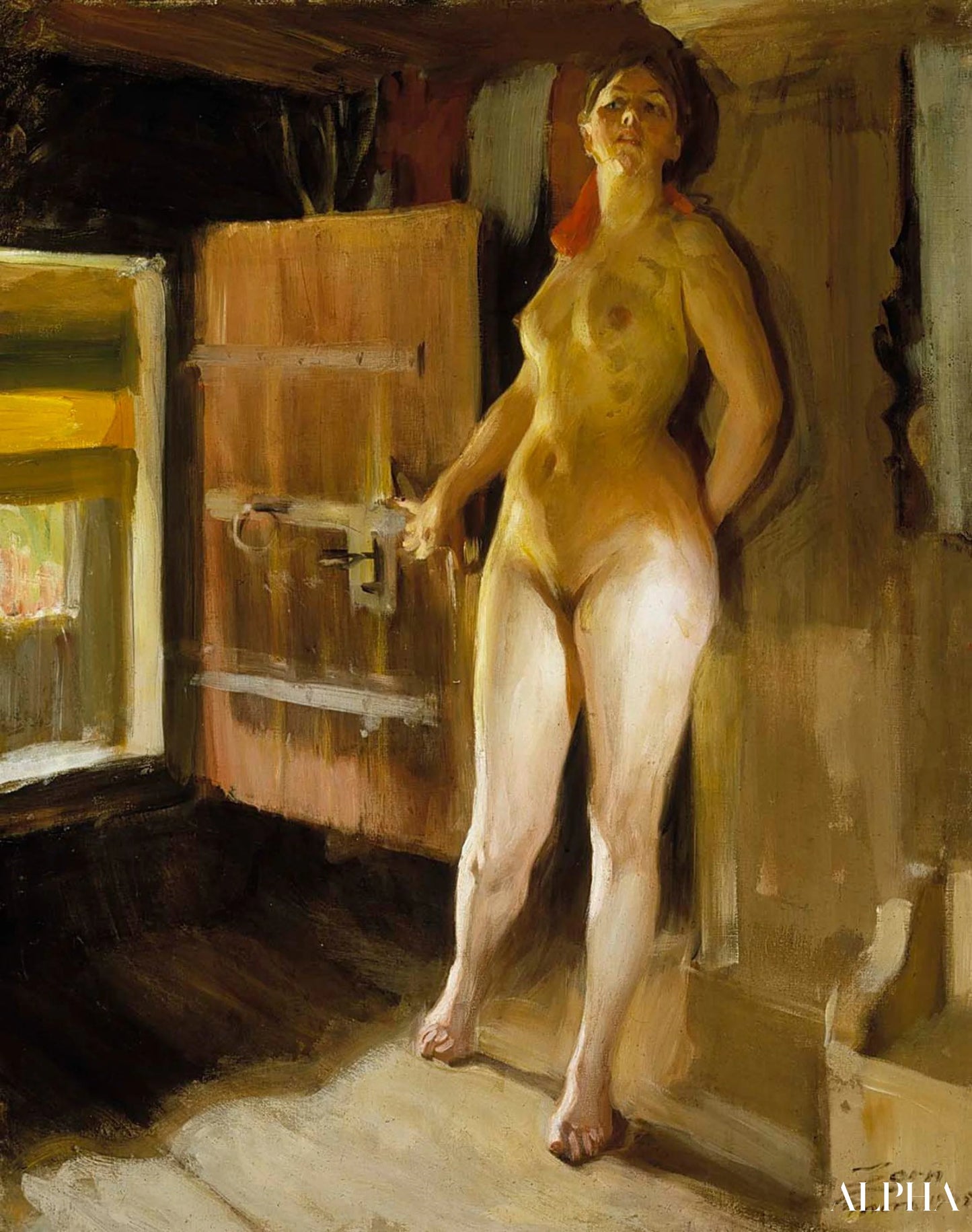 The Girl in the Sauna, 1905 - Anders Zorn - High-end reproductions of paintings and artworks