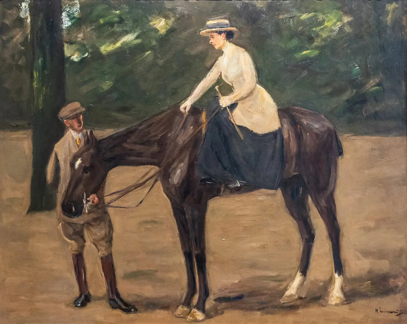 Sanatçının Kızının Ata Binişi - Max Liebermann