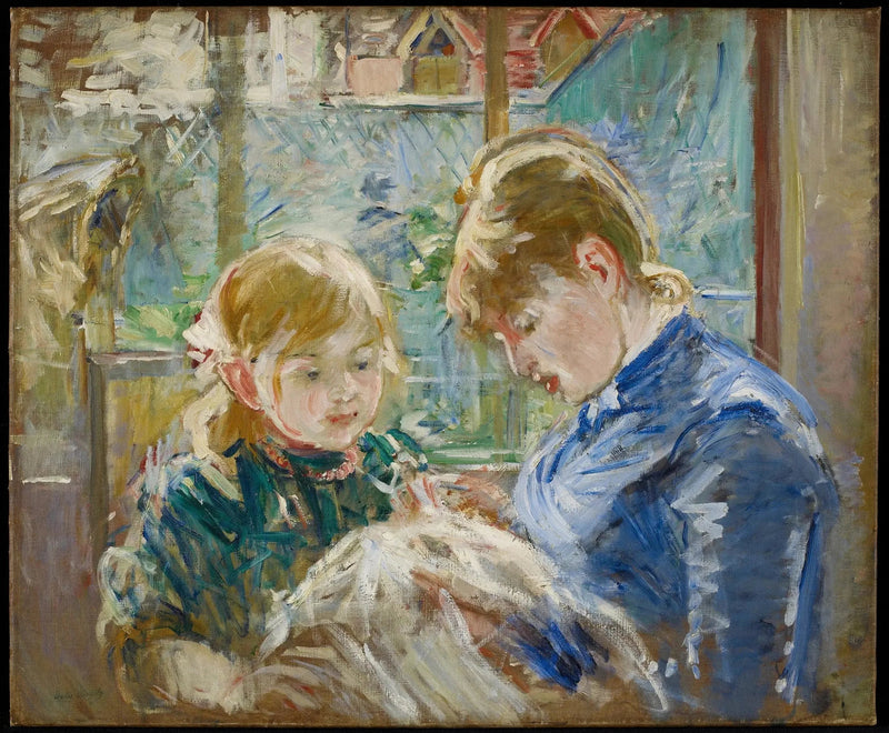 Sanatçının kızı, Julie, bakıcısıyla - Berthe Morisot