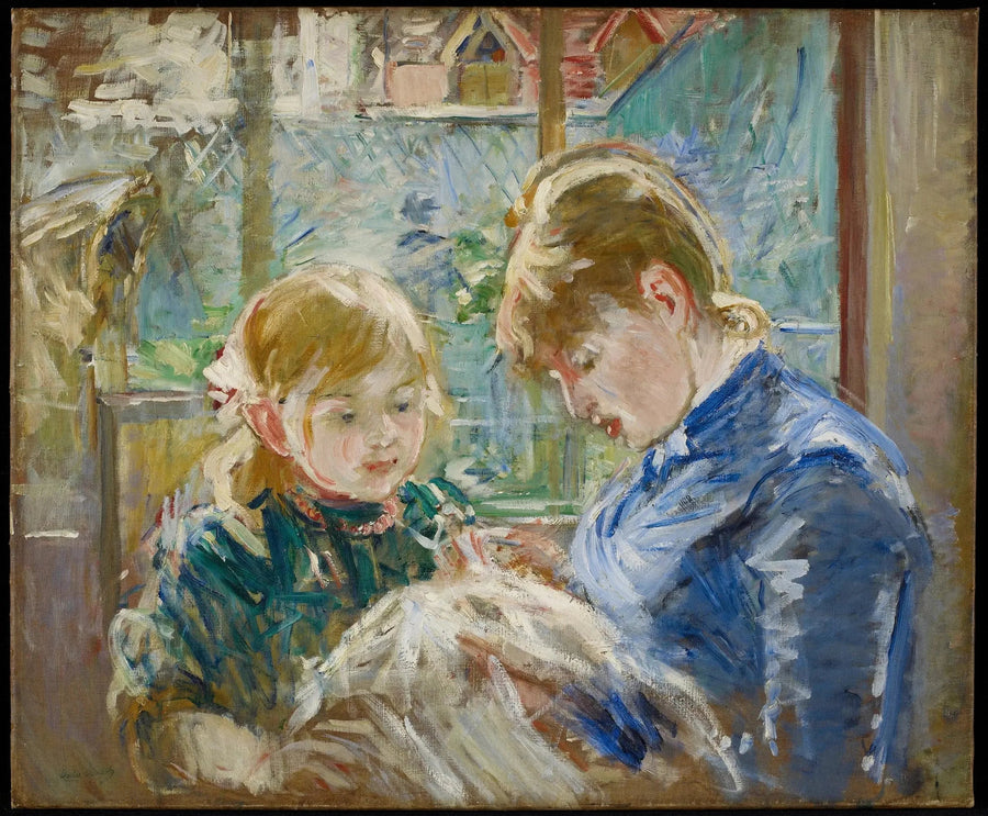 Sanatçının kızı, Julie, bakıcısıyla - Berthe Morisot