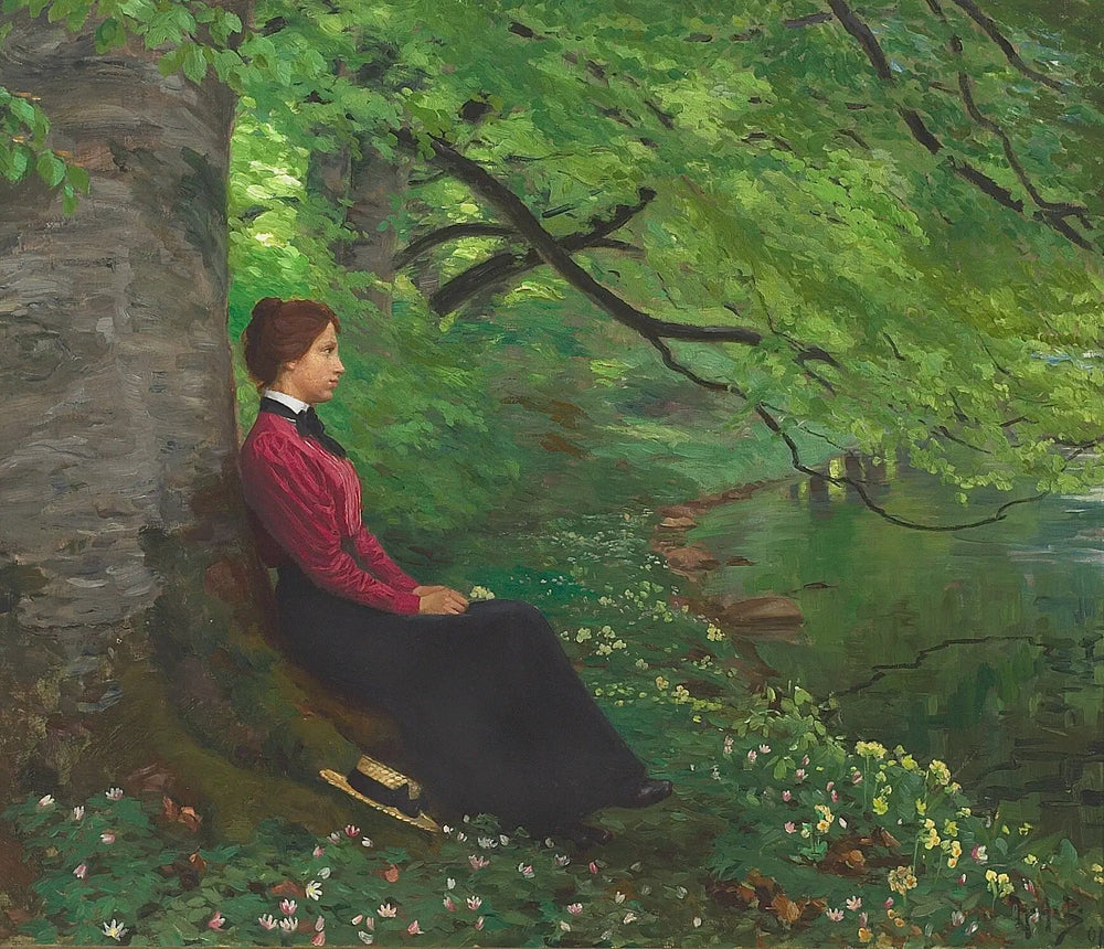 La fille de l’artiste Meta Maren. - H. A. Brendekilde - Alpha Reproduction