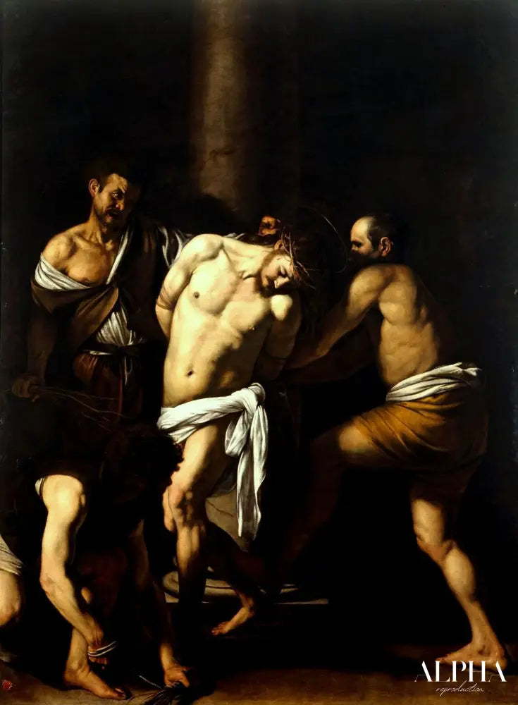 La Flagellation du Christ - Caravage - Reproductions de tableaux et peintures haut de gamme