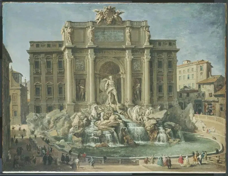 Roma'daki Trevi Çeşmesi - Giovanni Paolo Panini