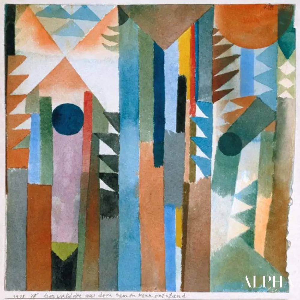 La forêt née du grain - Paul Klee - Reproductions de tableaux et peintures haut de gamme