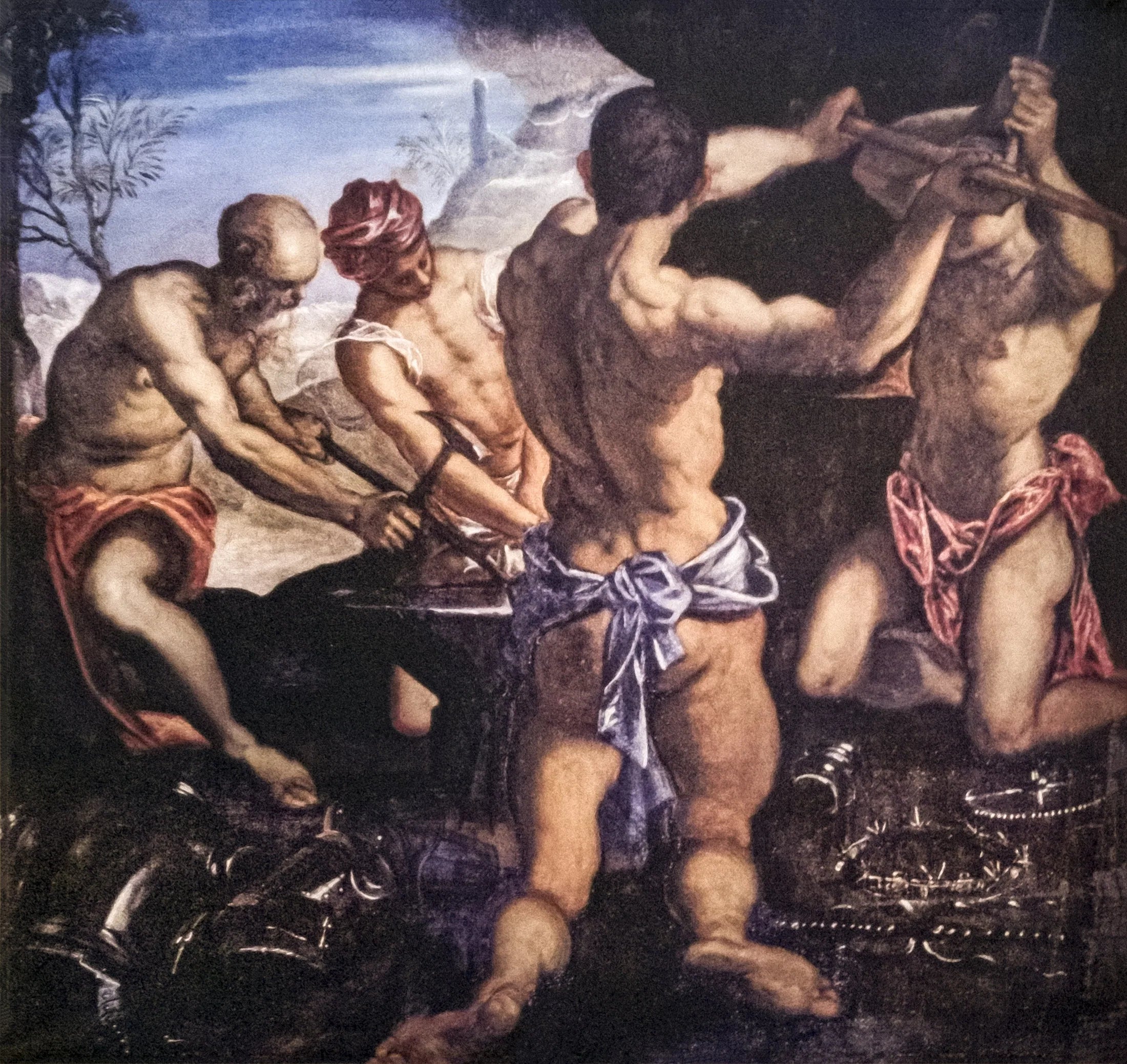 La forge de Vulcain - Jacopo Tintoretto image 1 copie peinte à la main à l’huile