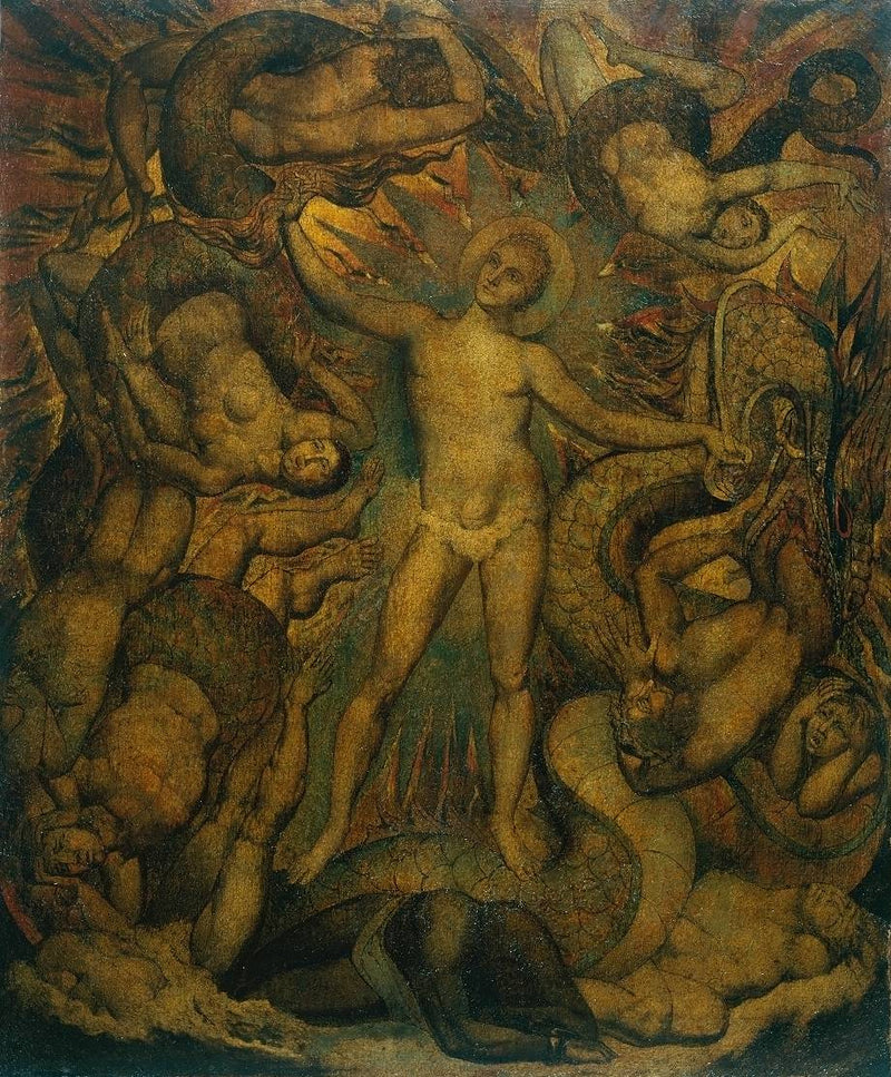 Nelson'un Ruhsal Formu Leviathan'ı Yönlendirmesi - William Blake