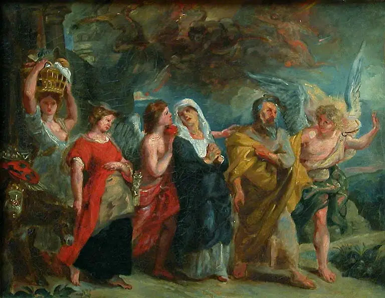Lot'un Kaçışı - Eugène Delacroix