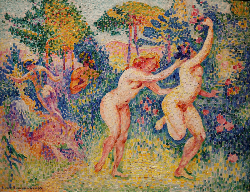 Nymflerin Kaçışı - Henri-Edmond Cross
