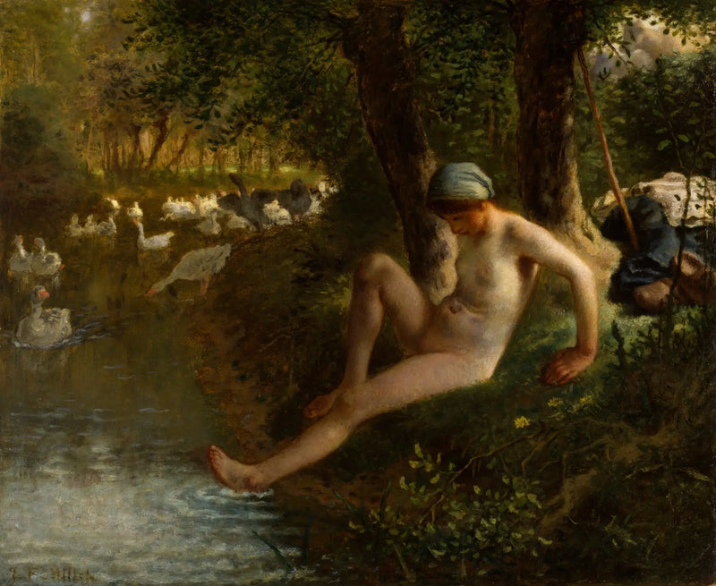 Kaz Yavrusu Bakıcısı - Jean-François Millet