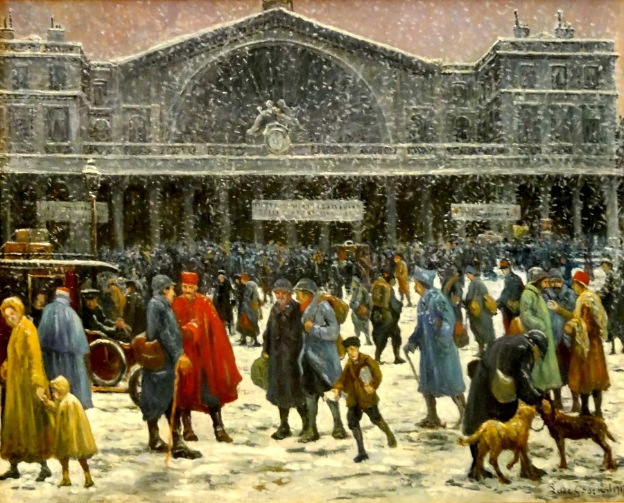 Doğu İstasyonu kar altında - Maximilien Luce