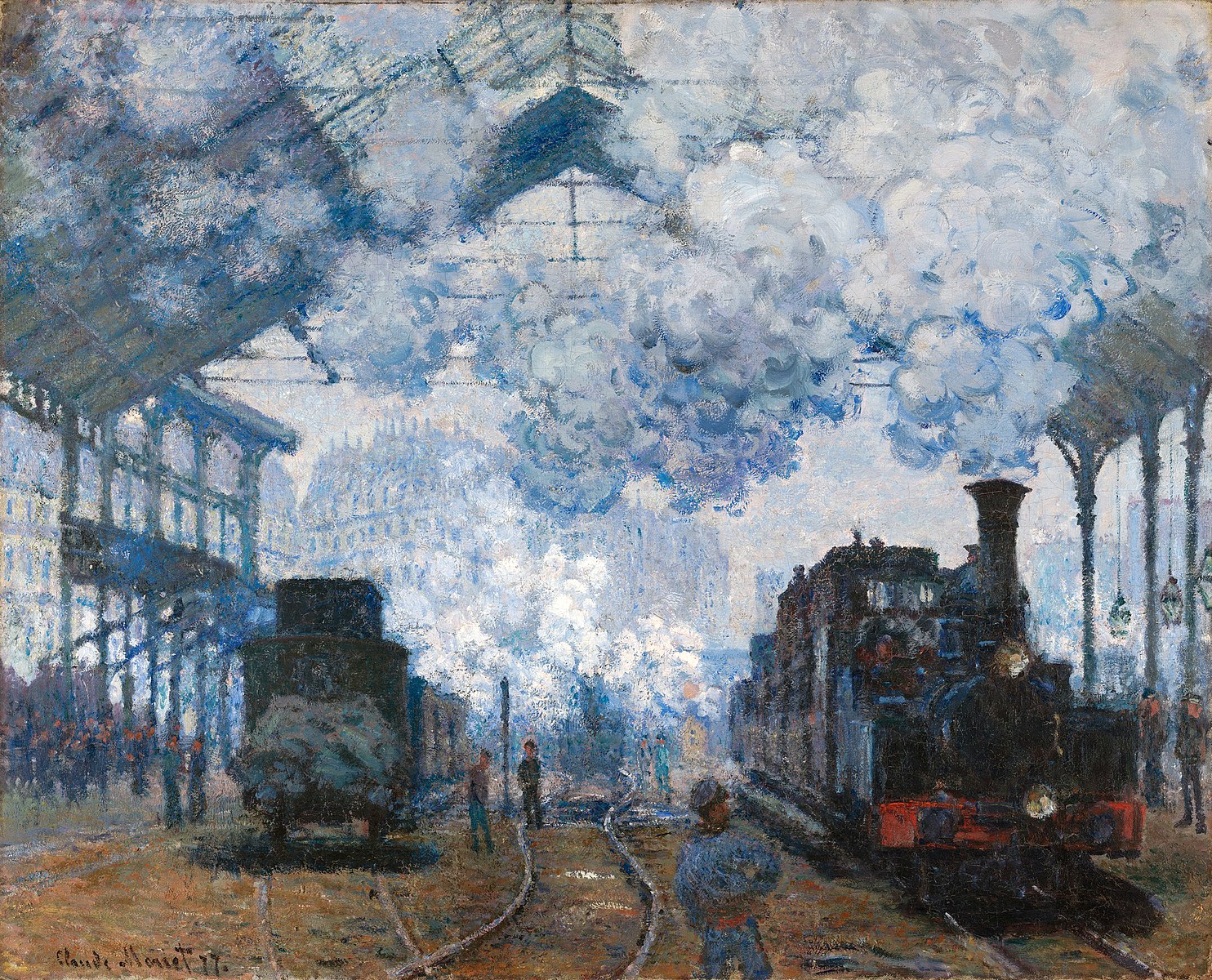 Saint-Lazare Garı, bir trenin varışı - Claude Monet