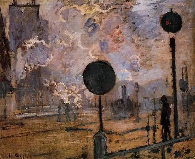 Saint-Lazare Garı, sinyaller - Claude Monet