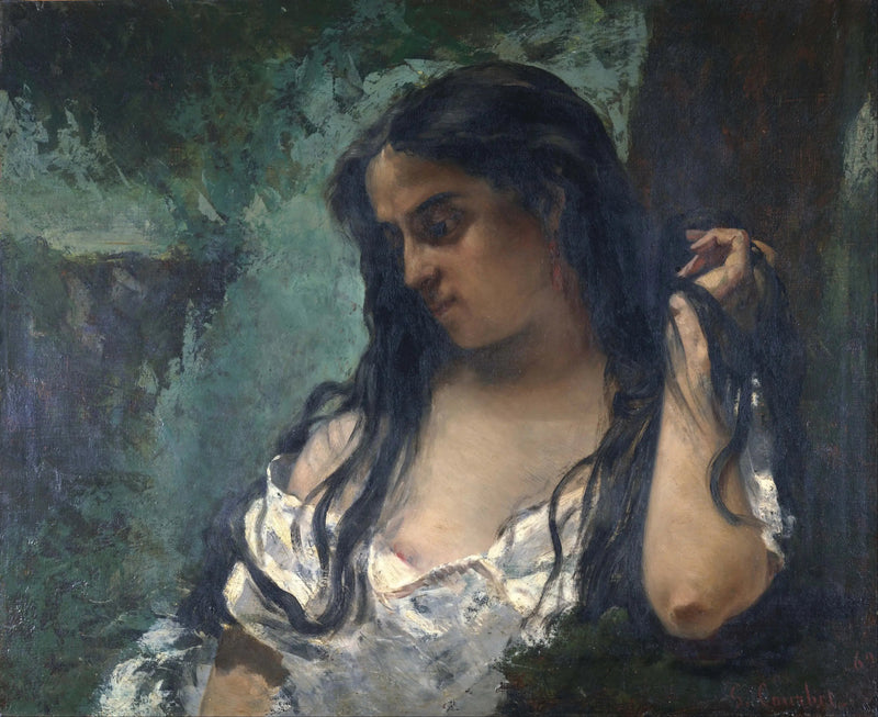 Düşünen La Gitane - Gustave Courbet