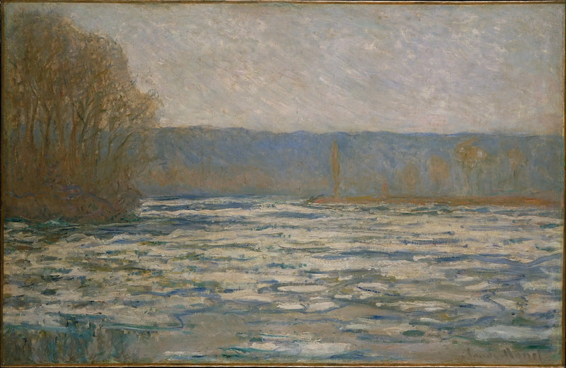 Buz, Bennecourt yakınlarındaki Seine Nehri'nde çözülüyor - Claude Monet