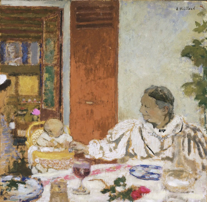 Büyükanne. Sofrada - Édouard Vuillard