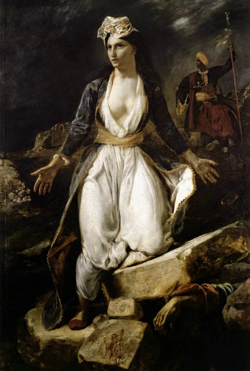 Missolonghi Harabeleri Üzerinde Yunanistan - Eugène Delacroix
