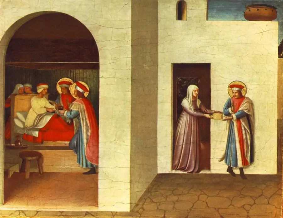 Palladia'nın Şehitler Côme ve Damien tarafından iyileşmesi - Fra Angelico