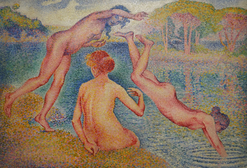 Neşeli Yüzme - Henri-Edmond Cross