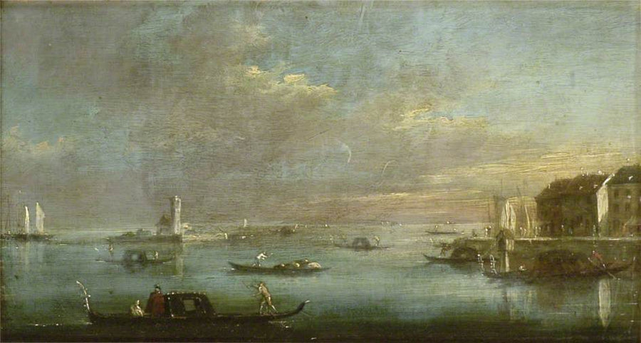 Venice Lagünü Gün Batımında - Francesco Guardi