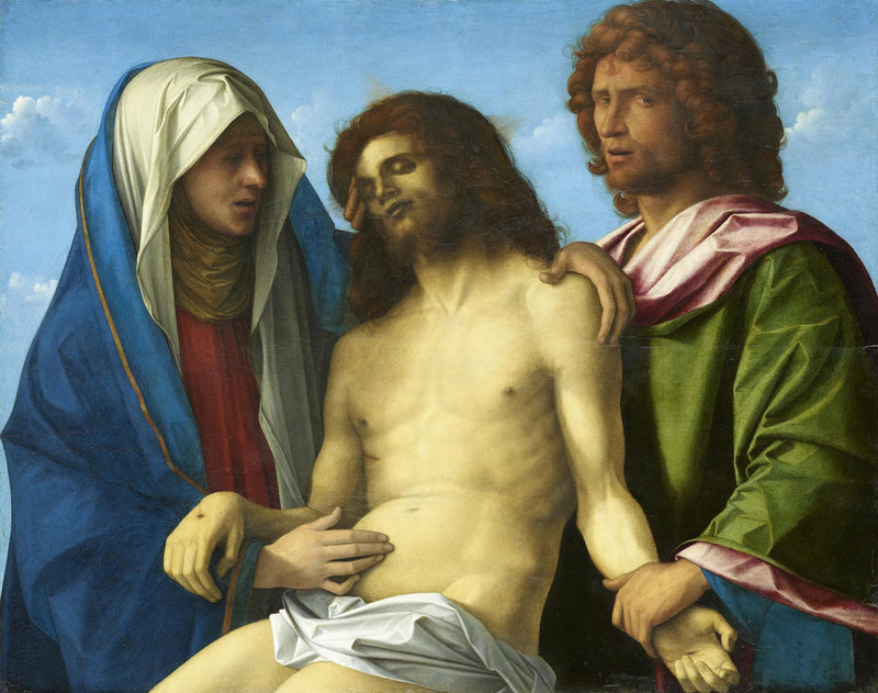 İncil Çığlığı: Meryem ve Aziz Yuhanna tarafından tutulan İsa'nın bedeni / Pietà - Giovanni Bellini