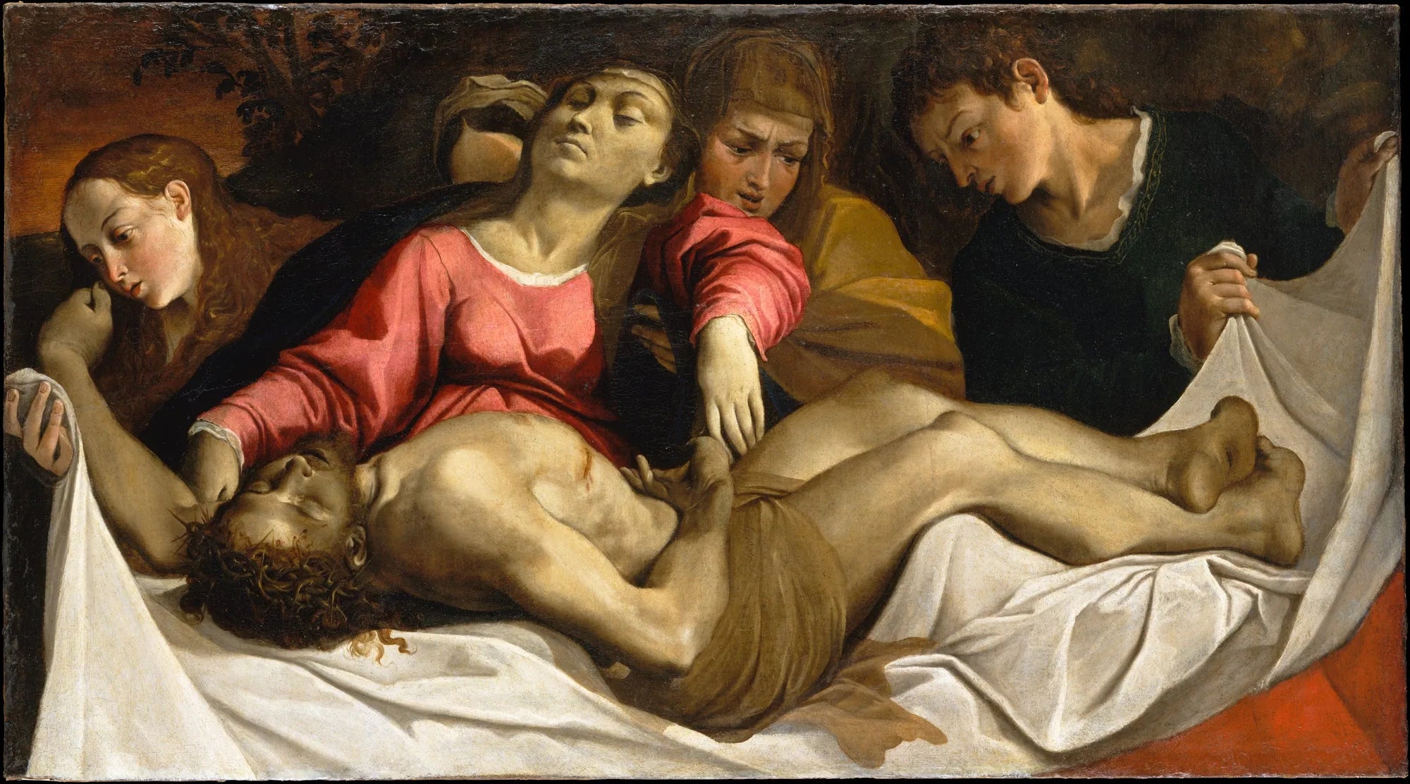 La lamentation sur le corps du Christ mort - Ludovico Carracci image 1 copie de tableau peinte à la main