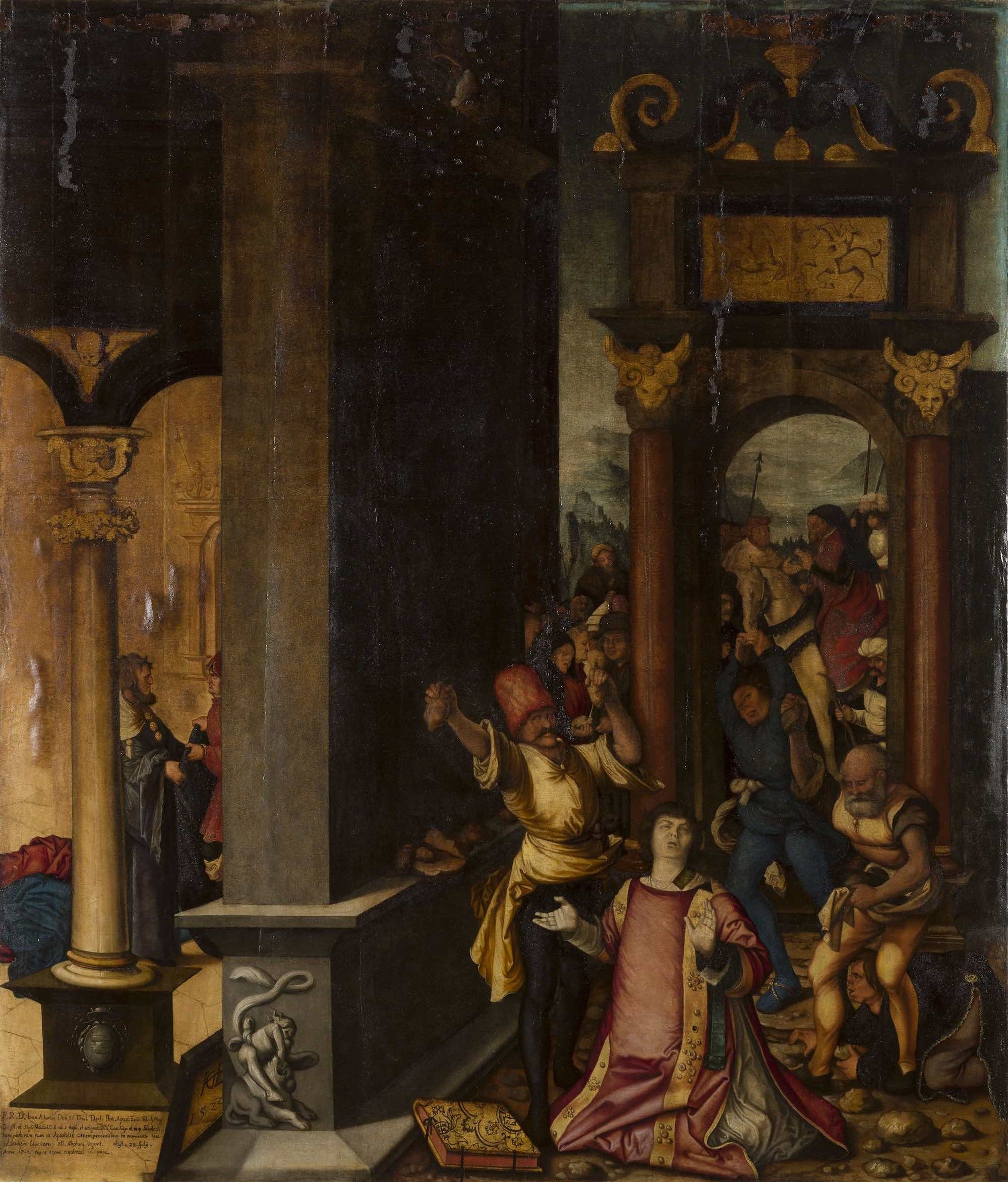 La Lapidation de Saint Étienne - Hans Baldung Grien image 1 tableau peint à l’huile sur toile