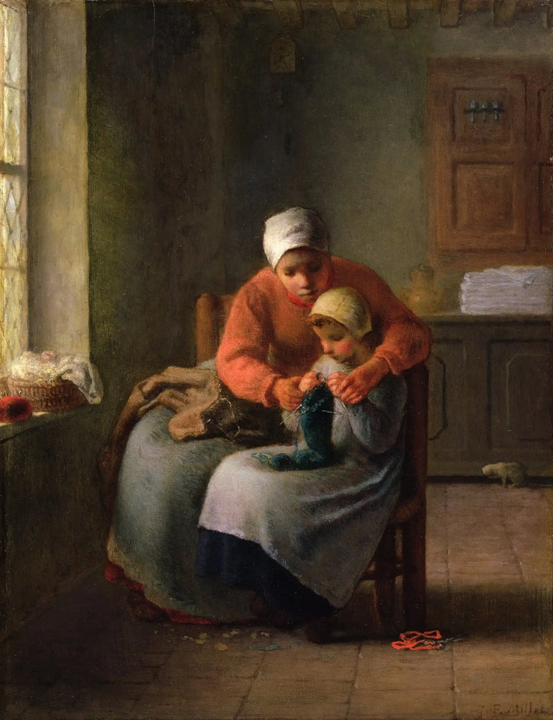 Örgü Dersi - Jean-François Millet