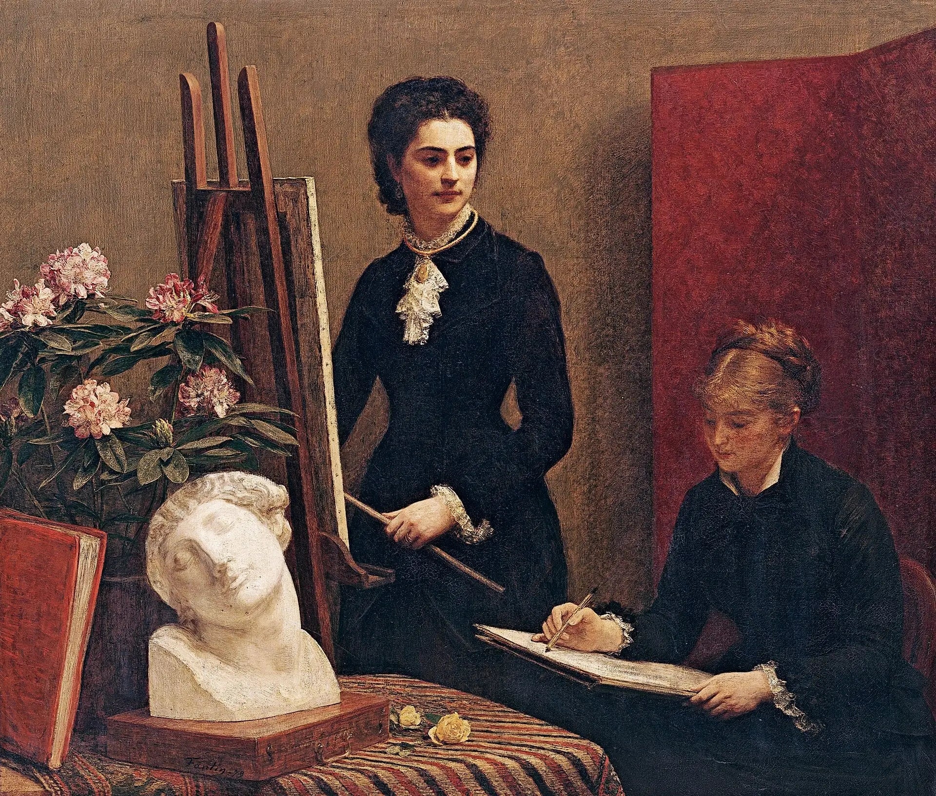 La leçon de dessin dans l’atelier - Henri Fantin-Latour - Alpha Reproduction