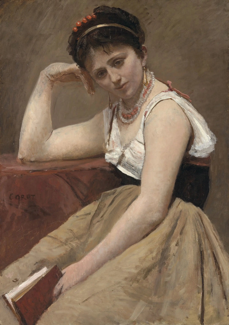 Kesintiye Uğrayan Okuma - Jean-Baptiste Camille Corot