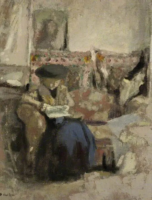 Yastıklı Okuma Lambası - Édouard Vuillard