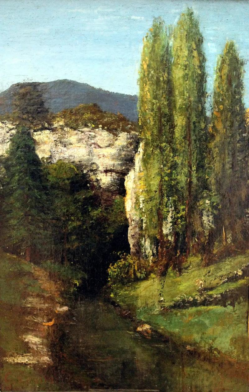 La Loue dağlarındaki Jura - Gustave Courbet