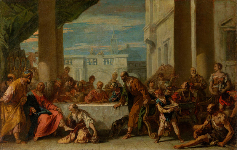 Meryem Ana'nın ayaklarını yıkayan La Madeleine - Sebastiano Ricci